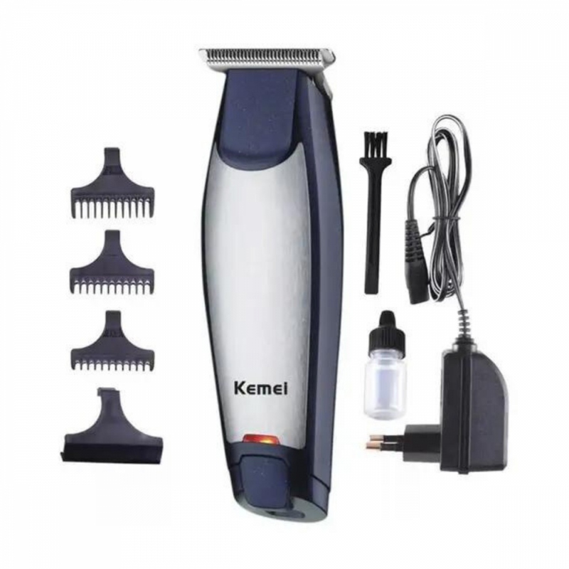 Máquina de Cortar Cabelo Barba Acabamentos, Aparador de Pelos, Recarregável Bivolt Kemei KM-5021