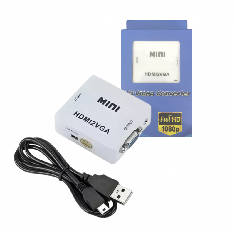 Conversor Adaptador Video HDMI para VGA - HDMI2VGA