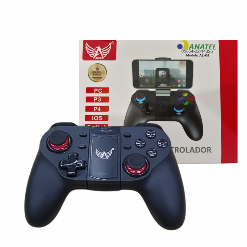 Controle Gamer para Celular Bluetooth Android IOS Altomex AL-G7 / Código IPEGA 9033