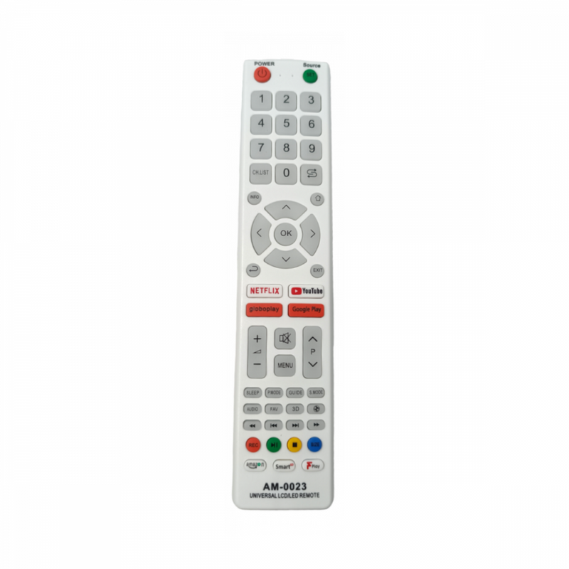 Controle Remoto Universal p/ TV LCD / LED - NETFLIX / YOUTUBE / GLOBOPLAY / GOOGLE PLAY Altomex AM-0023
