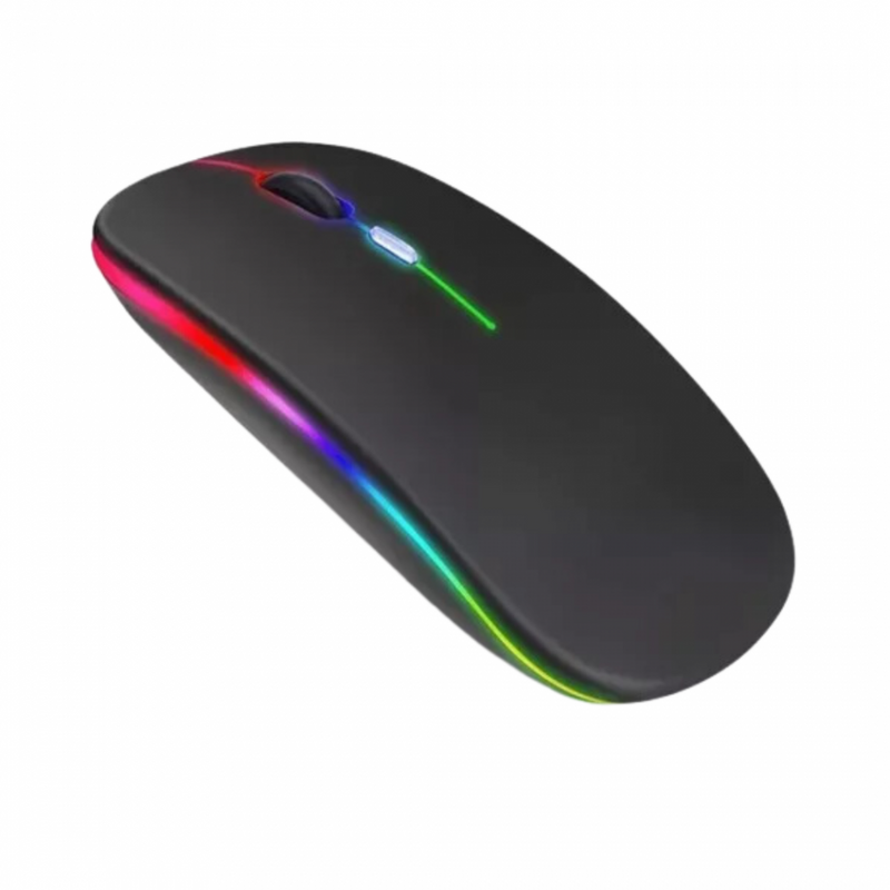 Mouse Sem Fio Bluetooth RGB 1600 dpi Exbom 3482