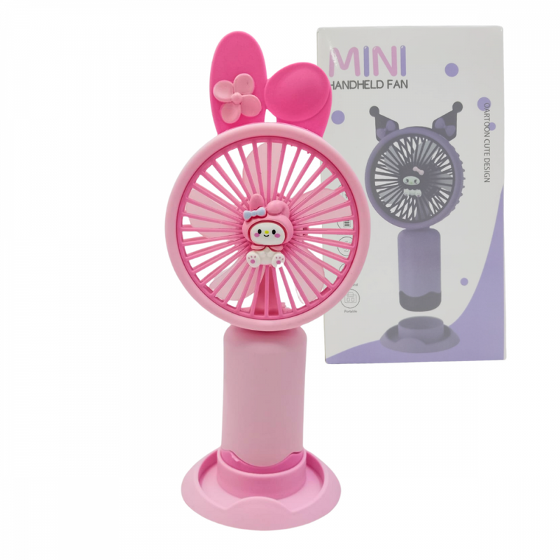 Mini Ventilador Portátil Recarregável de Mesa Cartoon Cute Orelhas Hmaston 810D