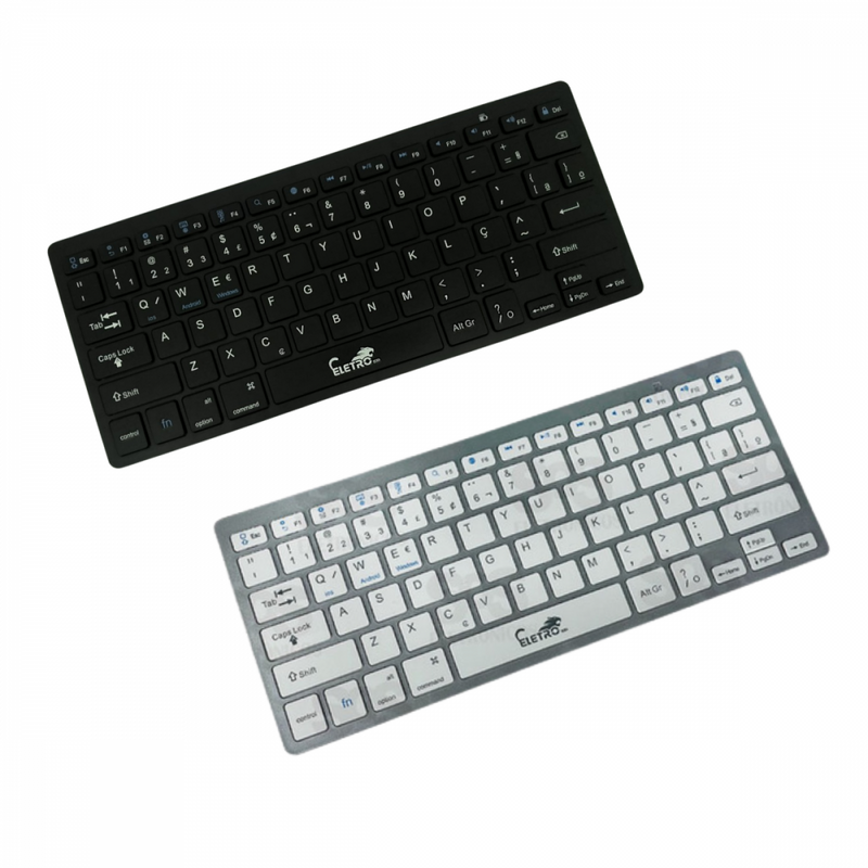 Teclado Portátil Bluetooth Sem Fio Ultra Fino Tablet Celular Notebook Computador ELETRO EL-2101
