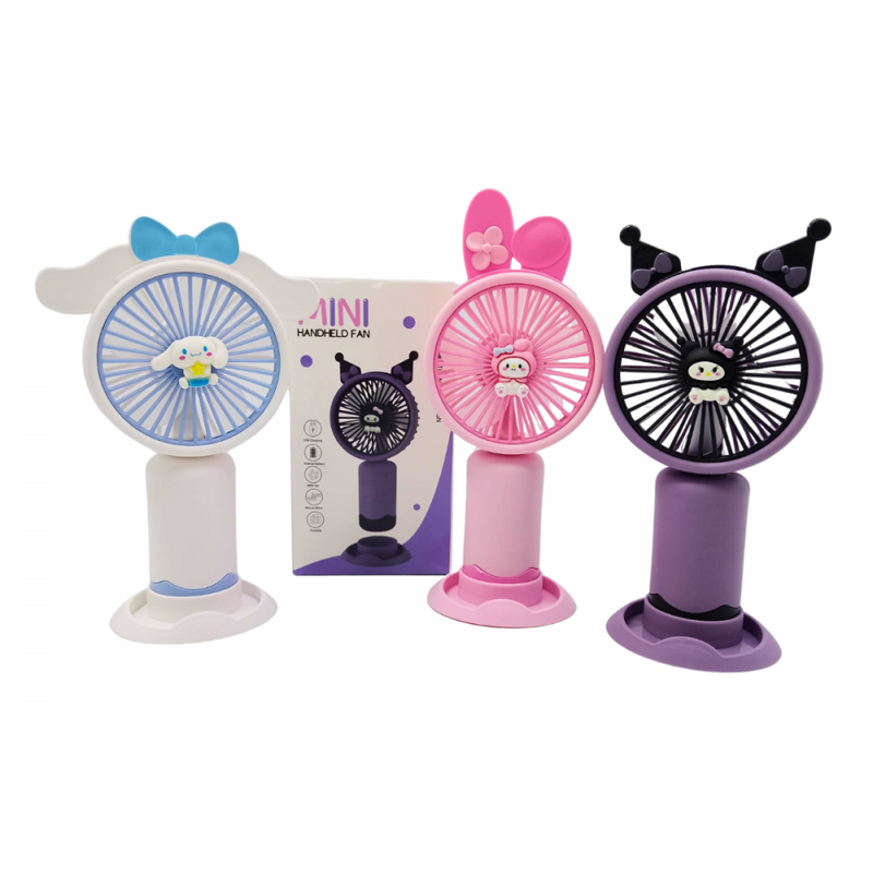 Mini Ventilador Portátil Recarregável de Mesa Cartoon Cute Orelhas Hmaston 810D